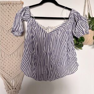 NWT By Together Striped off the shoulder top Small